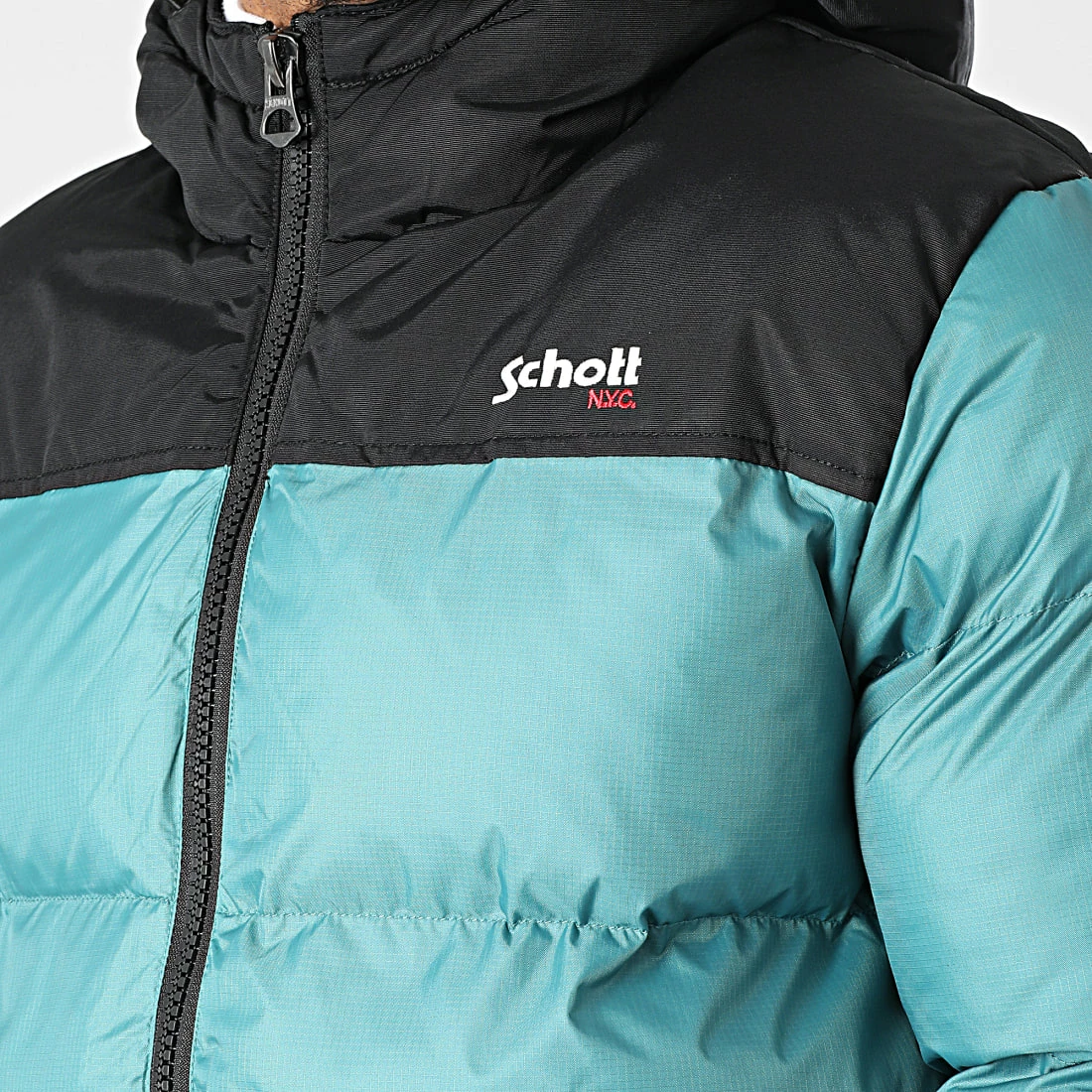 Grosses soldes 🤩 Doudoune Capuche Utah 2 Turquoise de Schott NYC 🔥 4 Grosses soldes 🤩 Doudoune Capuche Utah 2 Turquoise de Schott NYC 🔥 – Image 2