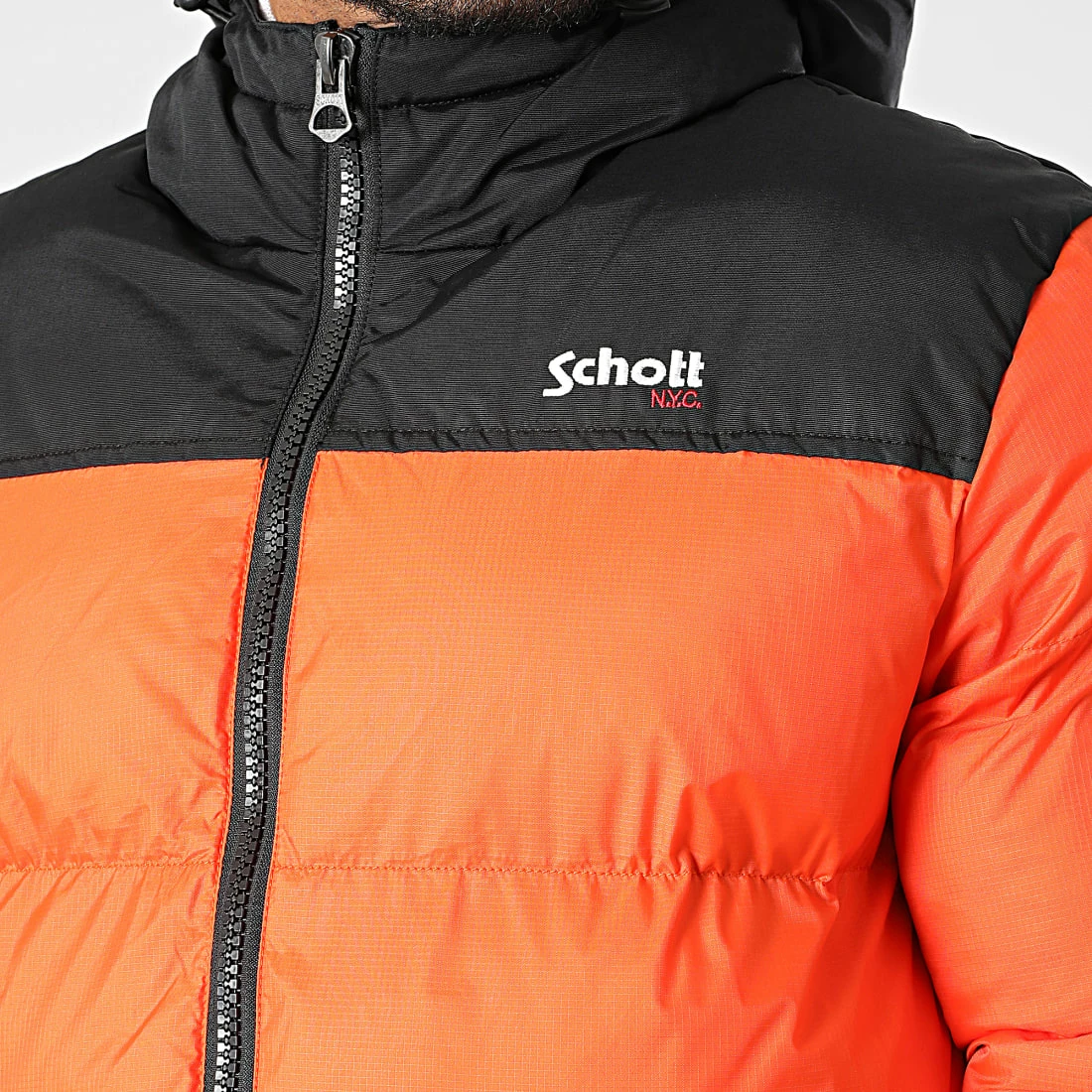 Offres ✔️ Doudoune Capuche Utah 2 Orange de Schott NYC 🛒 4 Offres ✔️ Doudoune Capuche Utah 2 Orange de Schott NYC 🛒 – Image 2