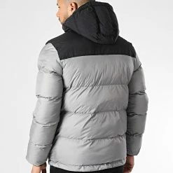 Grosses soldes ⭐ Doudoune Capuche Utah 2 Gris de Schott NYC 💯 -Schott NYC Soldes schott nyc 345991 UTAH2 SILVER 20221103T122305 04