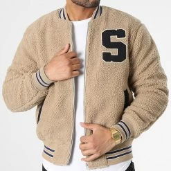 Budget 😍 Veste Teddy Sherpa Sherman Beige de Schott NYC 👍