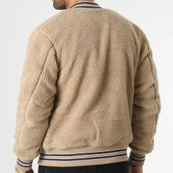 Budget 😍 Veste Teddy Sherpa Sherman Beige de Schott NYC 👍 -Schott NYC Soldes schott nyc 347692 SHERMAN BEIGE 20221110T155817 04