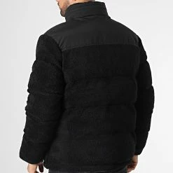 Promo 🔥 Doudoune Sherpa Capuche Utahsherpa Noir de Schott NYC ✨ -Schott NYC Soldes schott nyc 347694 UTAHSHERPA BLACK 20221110T151504 04