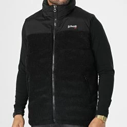 Remise 😉 Doudoune Sherpa Capuche Sans Manches Utahsherpav Noir de Schott NYC 🥰 -Schott NYC Soldes schott nyc 347695 UTAHSHERPAV BLACK 20221110T151337 03