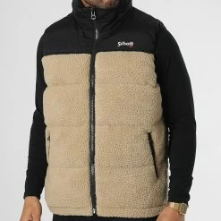 Grosses soldes 😉 Doudoune Sherpa Capuche Sans Manches Utahsherpav Beige de Schott NYC 🌟