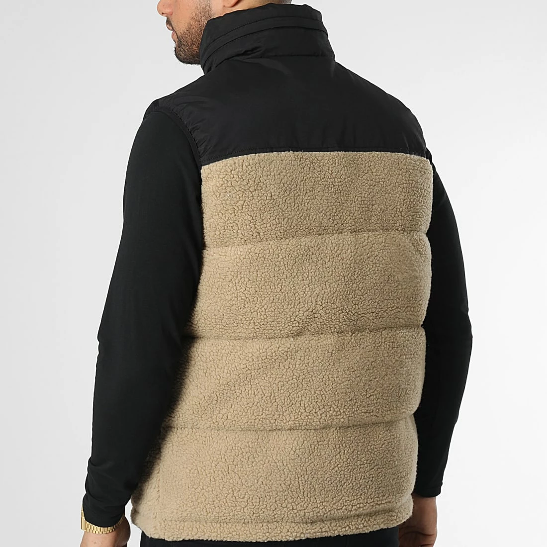 Grosses soldes 😉 Doudoune Sherpa Capuche Sans Manches Utahsherpav Beige de Schott NYC 🌟 6 Grosses soldes 😉 Doudoune Sherpa Capuche Sans Manches Utahsherpav Beige de Schott NYC 🌟 – Image 4