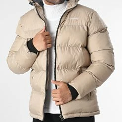 Coupon 🎉 Doudoune Capuche Idaho 2 Beige de Schott NYC ⭐