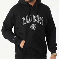 Sortie ✔️ Sweat Capuche Las Vegas Raiders Team Arch Noir de Mitchell and Ness ✔️ -Schott NYC Soldes mitchell and ness 299734 HDSSINTL106 ORA BLCK 20220126T155301 03