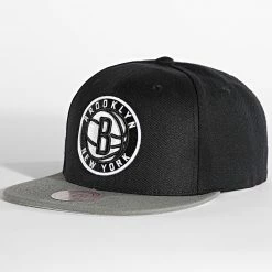 Meilleur prix ⭐ Casquette Snapback Team 2 Tone 2 Brooklyn Nets Noir de Mitchell and Ness 🤩