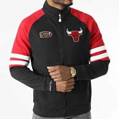 Meilleure vente 💯 Veste Zippée MVP 2.0 Chicago Bulls Noir de Mitchell and Ness ✨ -Schott NYC Soldes mitchell and ness 306373 OJZP1224 CBU YYPPPBLCK 20220228T155049 03