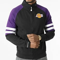 Budget 👍 Veste Zippée MVP 2.0 Los Angeles Lakers Noir de Mitchell and Ness 🔥 -Schott NYC Soldes mitchell and ness 306374 OJZP1224 LAL YYPPPBLCK 20220228T155034 03