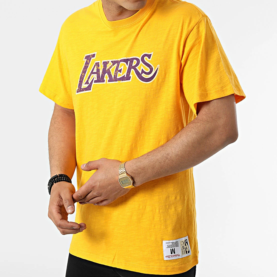 Promo 👍 Tee 👕 Shirt Legendary Slub TCRW1221 Jaune Chiné de Mitchell and Ness 🎁 5 Promo 👍 Tee 👕 Shirt Legendary Slub TCRW1221 Jaune Chiné de Mitchell and Ness 🎁 – Image 3