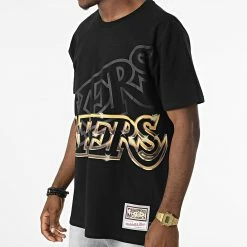 Nouveau 💯 Tee 👕 Shirt Oversize NBA Big Face Los Angeles Lakers Noir de Mitchell and Ness 🔔