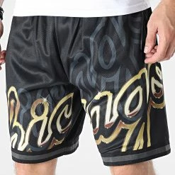 Le moins cher 😀 Short Jogging BigFace Chicago Bulls Noir de Mitchell and Ness 🎁