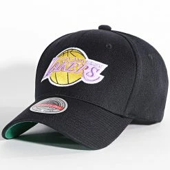 Meilleure affaire 🤩 Casquette International Los Angeles Lakers Noir de Mitchell and Ness 🛒