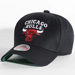 Top 10 💯 Casquette International Chicago Bulls Noir de Mitchell and Ness ❤️