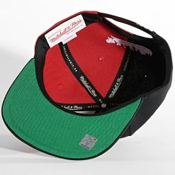 Budget ❤️ Casquette Snapback NBA Split Crown Chicago Bulls Noir Rouge de Mitchell and Ness 🔔 -Schott NYC Soldes mitchell and ness 330953 HHSS4516 CBU YYPPPBLCK 20220816T160159 04