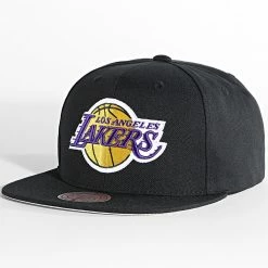 Meilleure vente ⌛ Casquette Snapback Core Basic Los Angeles Lakers Noir de Mitchell and Ness 😍
