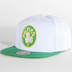 Acheter 👏 Casquette Snapback Core Basic Boston Celtics Blanc de Mitchell and Ness ❤️