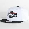 Sortie 🧨 Casquette Snapback Playoffs Los Angeles Lakers Blanc Noir de Mitchell and Ness 😍